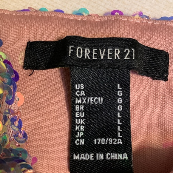 Forever 21 Sequined Ruffle Tiered Mini Dress NWT - Picture 3 of 8